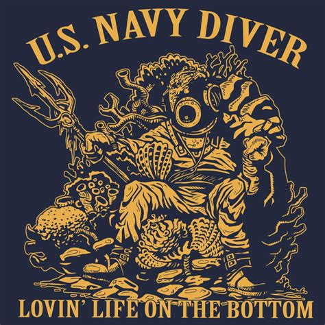 navy diver shirt